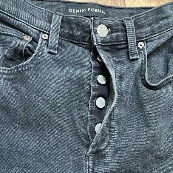 Denim Forum Aritzia the Yoko high rise slim black eyeliner washed out black 24 - Picture 7 of 10